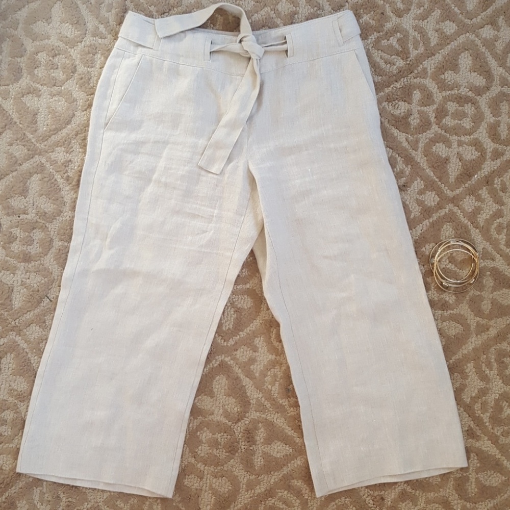 Talbots Crop Linen Pants